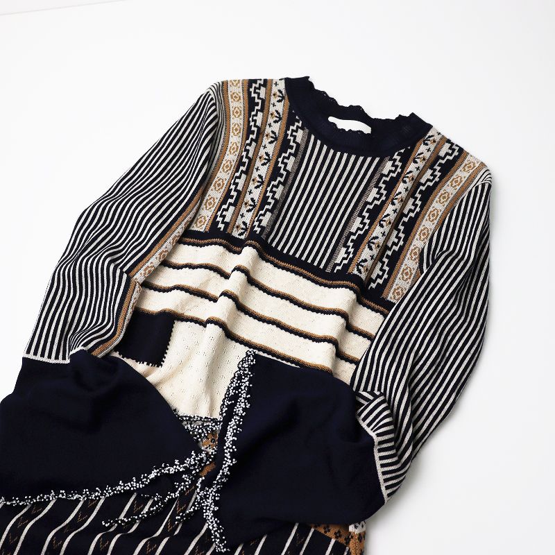 マメクロゴウチ Mame Kurogouchi 2018 PEDICEL JAQUARD KNIT DRESS