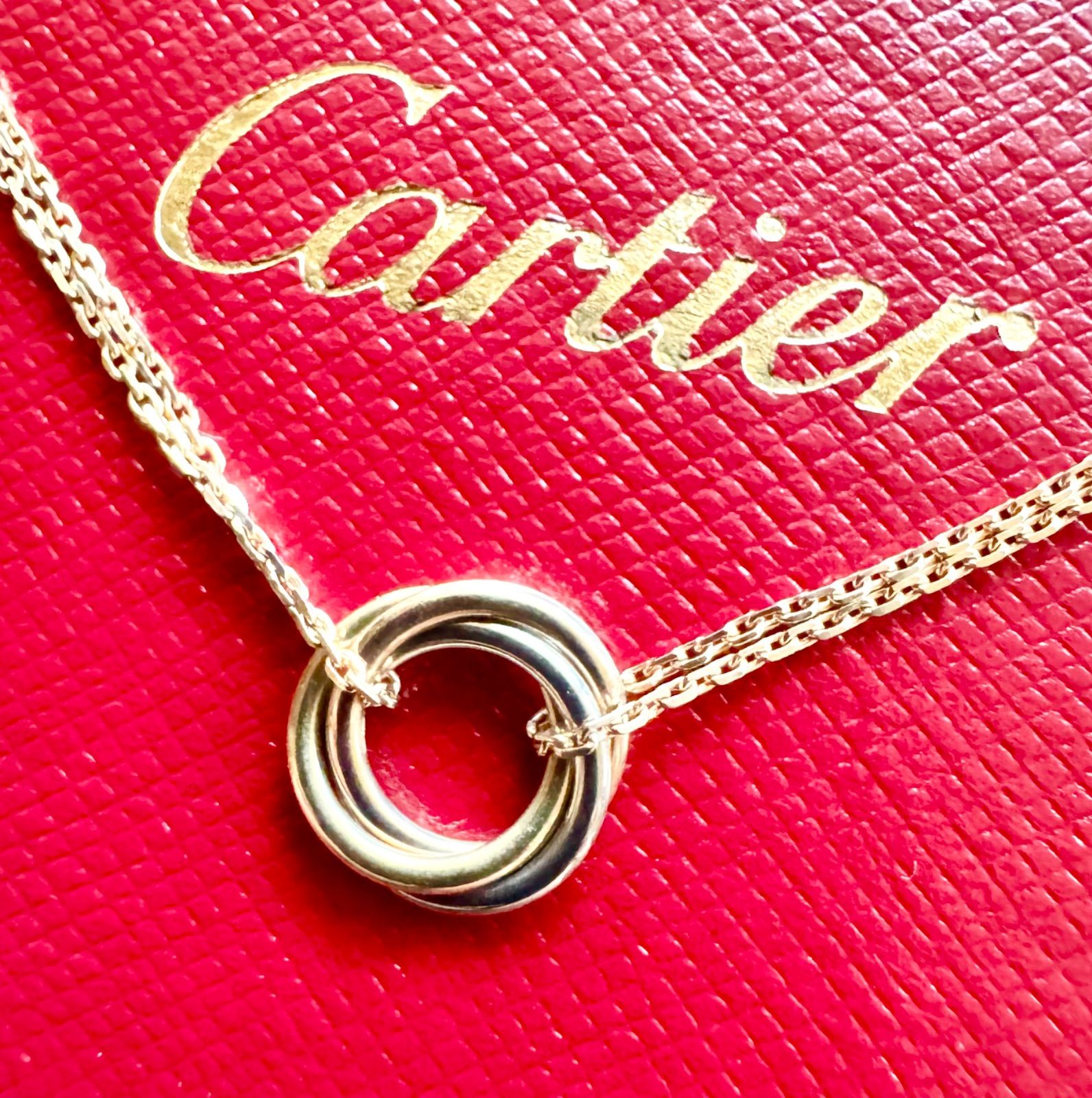 ギャランティ箱付き◆Cartier◆スイートトリニティネックレス*カルティエ 新品磨き済◇ギャランティ箱付き◇Cartier◇スイートトリニティ