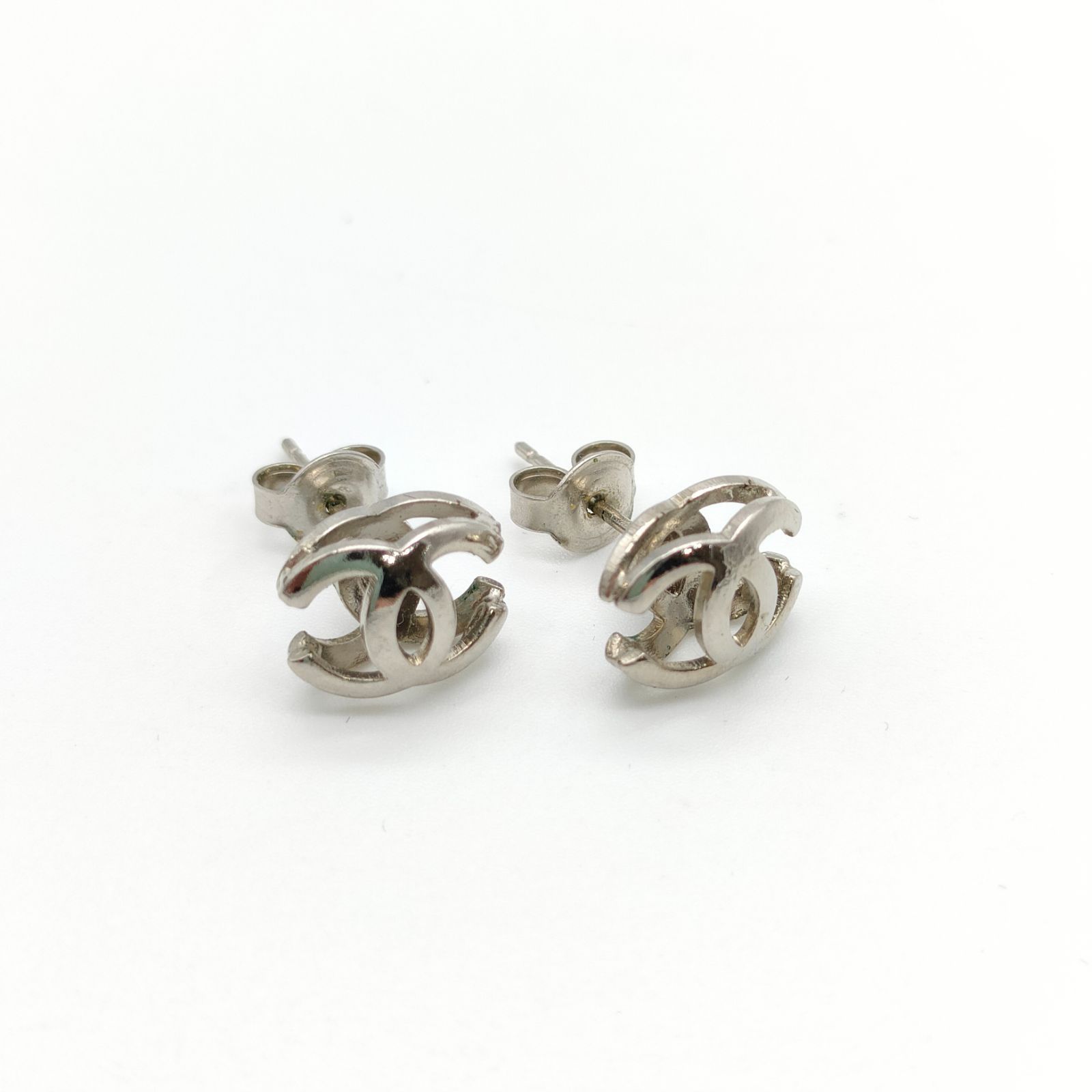 CHANEL シャネル ココマーク ピアス シルバー色 約1.7g レディースピアス アクセサリー 小物 イヤリング レディース S1139
