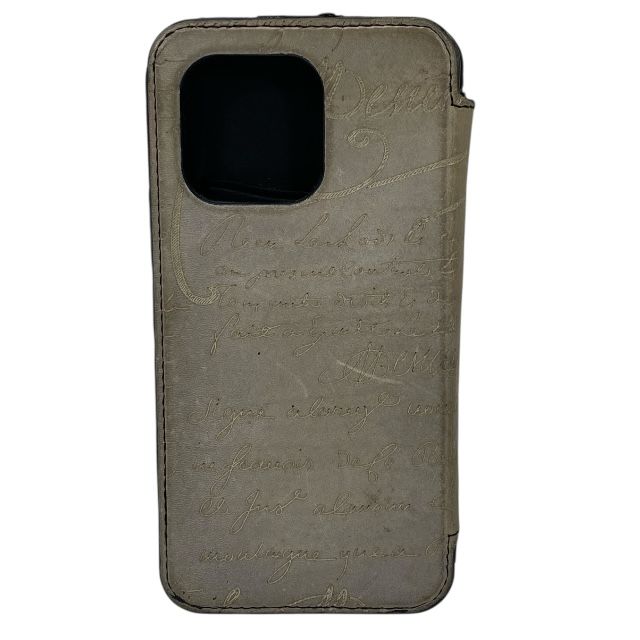 ベルルッティ Scritto Leather スクリットレザー iPhone 13 Pro ケース 手帳型 iPhoneケース スマホケース レザー Berluti メンズ 正規品 上品な印象 感あるデザイン