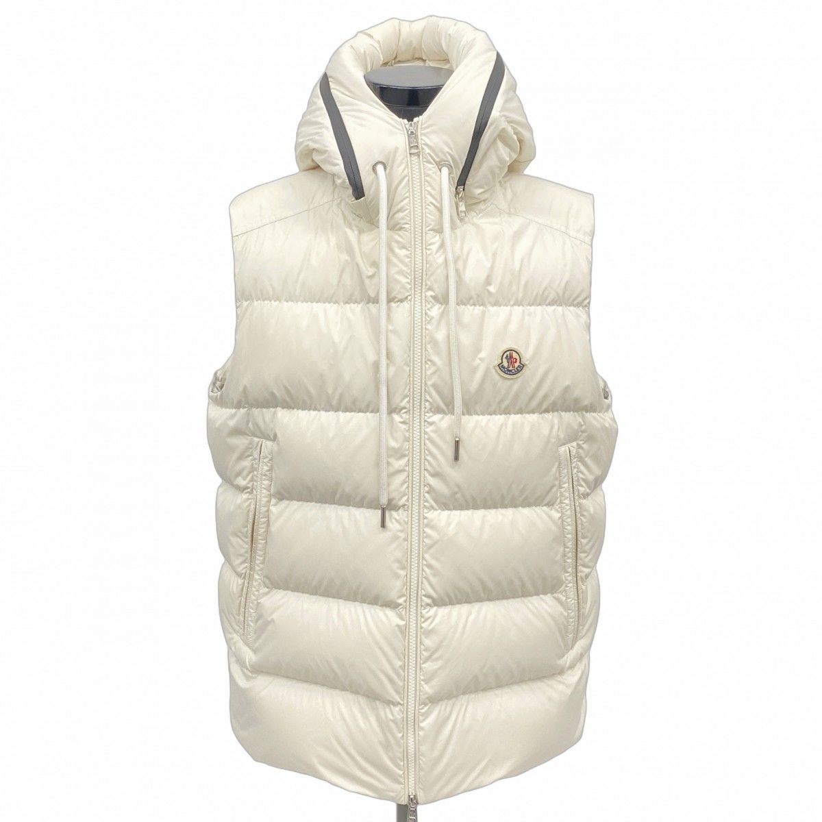 5apm0020 モンクレール ダウンベスト 4 ホワイト ポリエステル ダウン フェザー I20911A00181 54A81 メンズ
