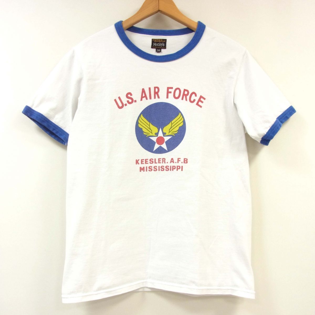 21SS◇THE REAL McCOY'S リンガーTシャツ US AIR FORCE 半袖