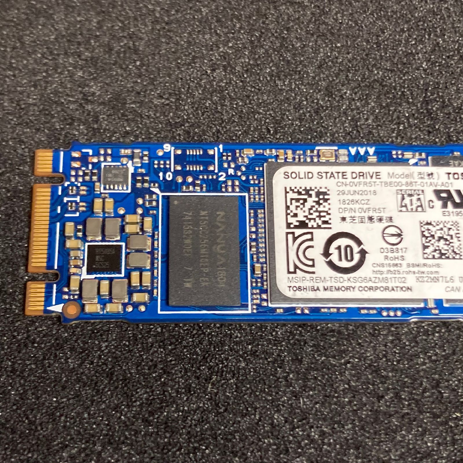 TOSHIBA M.2 SATA SSD 2280 256GB | 69% | KSG60ZMV256G | toshiba