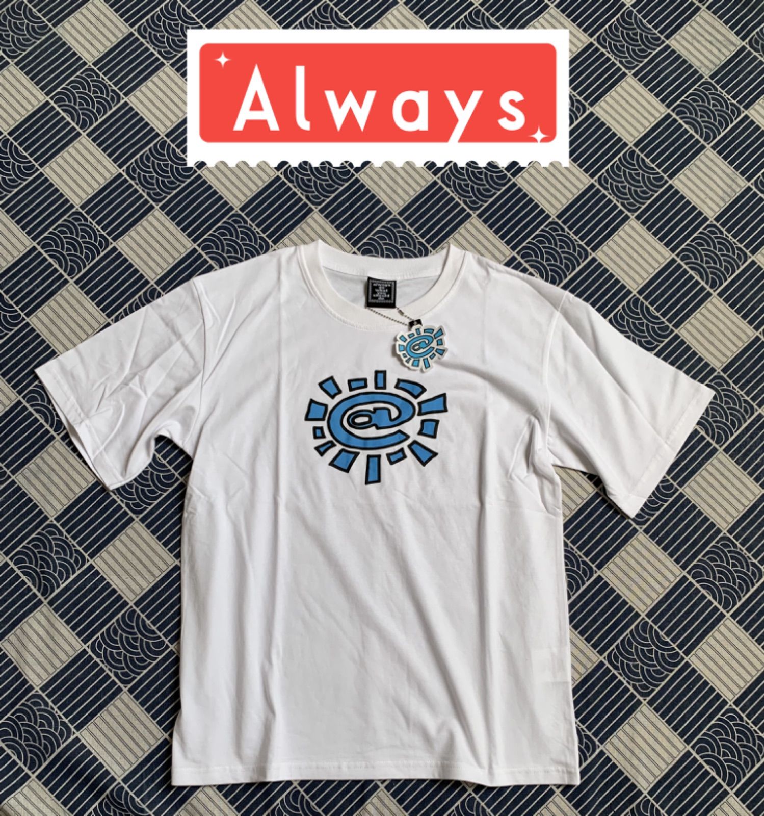 always do what you should doプリント半袖Tシャツalways半袖Tシャツ  ネイビーブルーとブラック