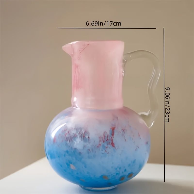 ヴィンテージ ガラス ベース グラデーション ブルー×ピンク/花器/花瓶 ヴィンテージ ガラス ベース グラデーション ブルー×ピンク/花器