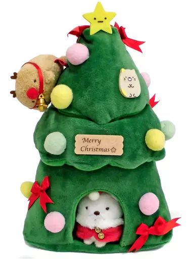ぬいぐるみ　しろくまサンタ＆とんかつトナカイ＆クリスマスツリー シーンぬいぐるみ クリスマス 「すみっコぐらし」 中古】ぬいぐるみ しろくまサンタ＆とんかつトナカイ