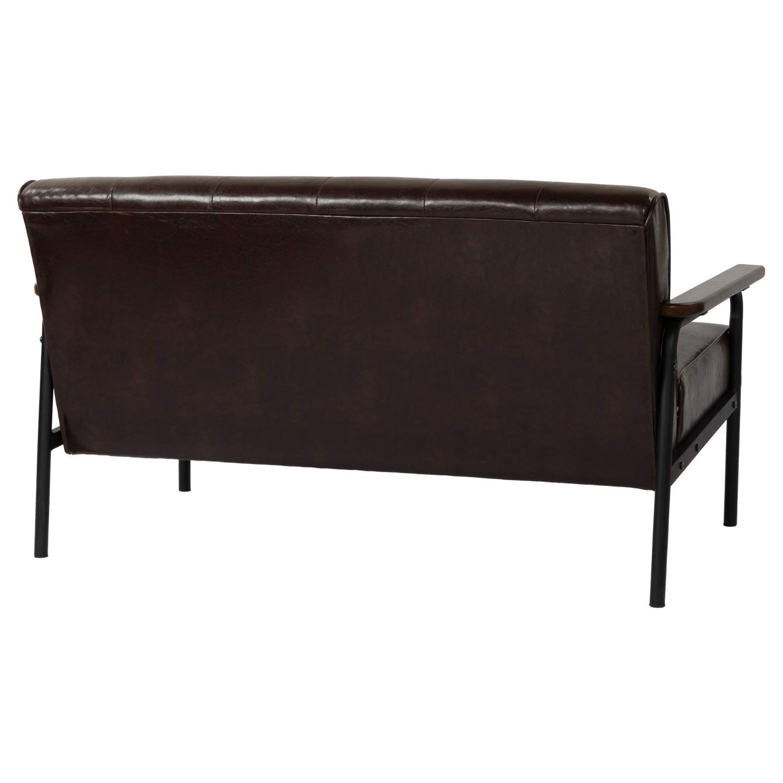 数量 ブラウン アンティーク調デザイン レトロソファ レザー製品 アイアン脚 アーバン通商 2人掛け AZ-1521