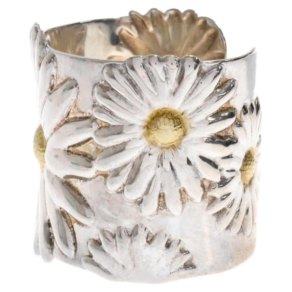 Vintage】TIFFANY フラワーカフ 花 silver バングル 