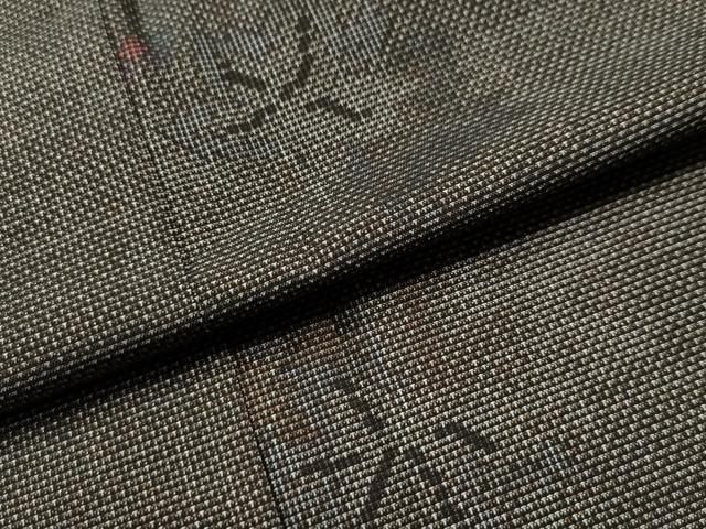 平和屋着物●本場大島紬　9マルキ　枝花文　正絹　逸品　未使用　CAAS7251yc 平和屋着物○本場大島紬 9マルキ 枝花文 正絹 逸品 未使用 CAAS7251yc