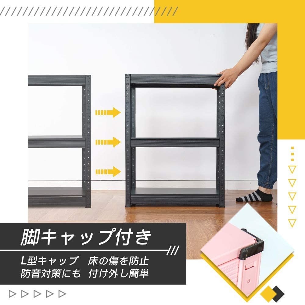 スチールラック ラック メタルラック メタルラック本体 工具は不要 幅60.3x奥行30.3x高さ80cm 耐荷重100㎏ ３段 リビング 差し込み式三段スチールラック キッチン 部屋飾り オシャレ 収納 ターコイズ NEXPOTALLINN_EU