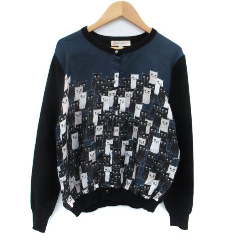 PAUL & JOE SISTER ネイビーウールコート 36 ポール&ジョー シスター PAUL&JOE SISTER ニットカーディガン