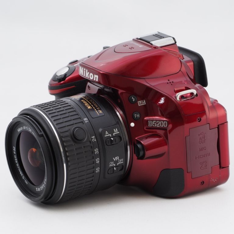 Nikon デジタル一眼レフカメラ D5200 レンズキット AF-S DX NIKKOR 18-55mm f 3.5-5.6G VR付属 レッド D - 1