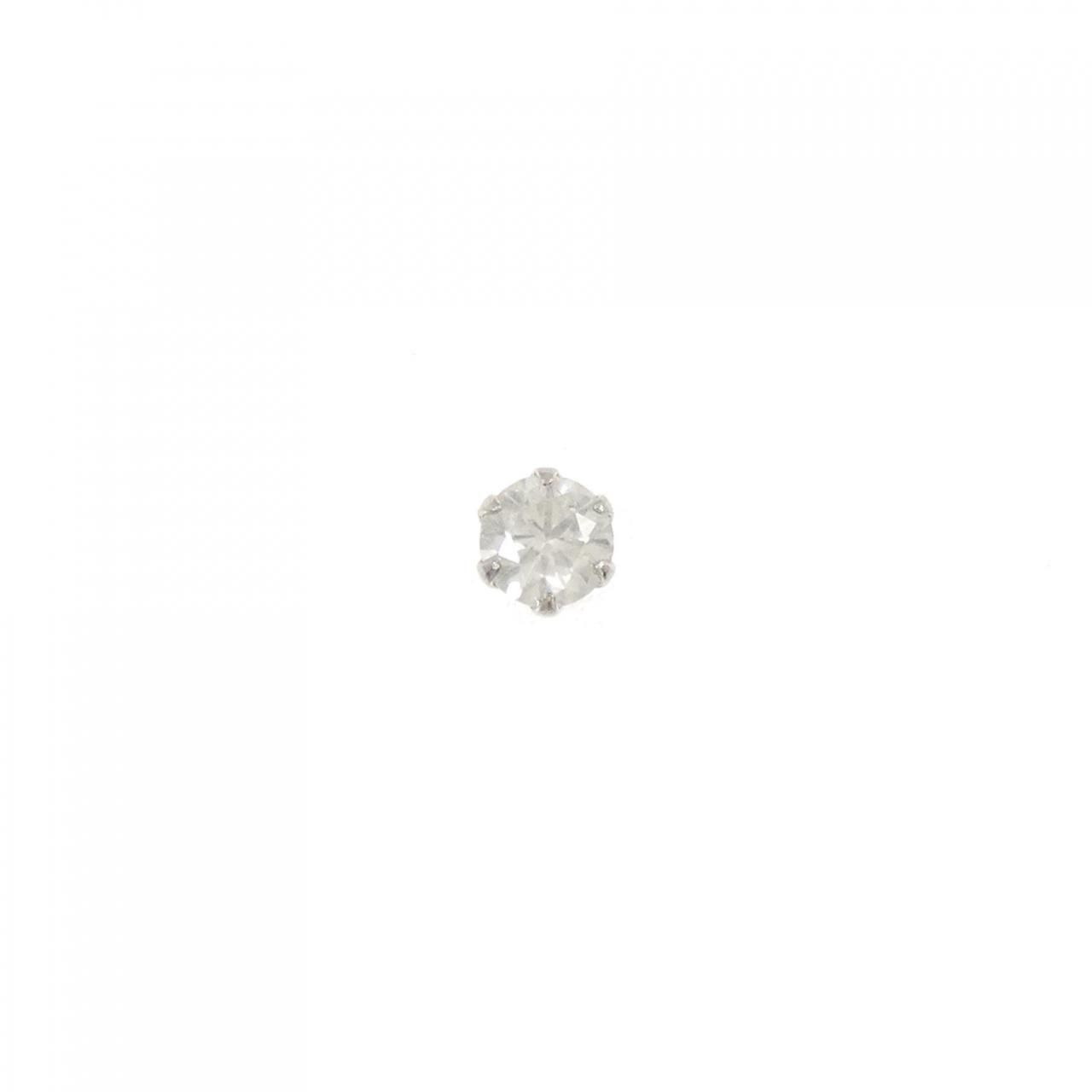 PT900 ソリティア ダイヤモンド ピアス 0.15CT 片耳