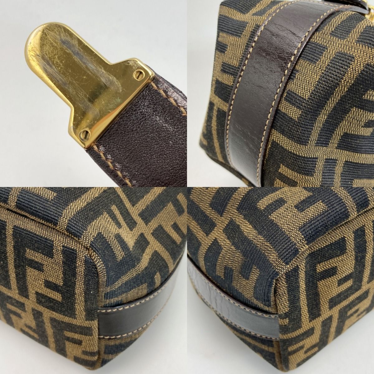 ⭐️美品 FENDI ズッカ柄 バニティ ポーチ レザー キャンバス FENDI フェンディ ポーチ バニティバッグ 化粧ポーチ マルチ