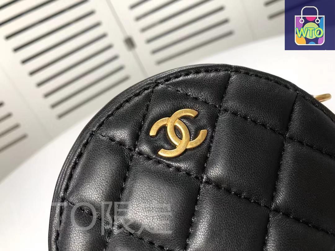 CHANEL チェーンショルダー バッグ マトラッセ 丸型 チェーン