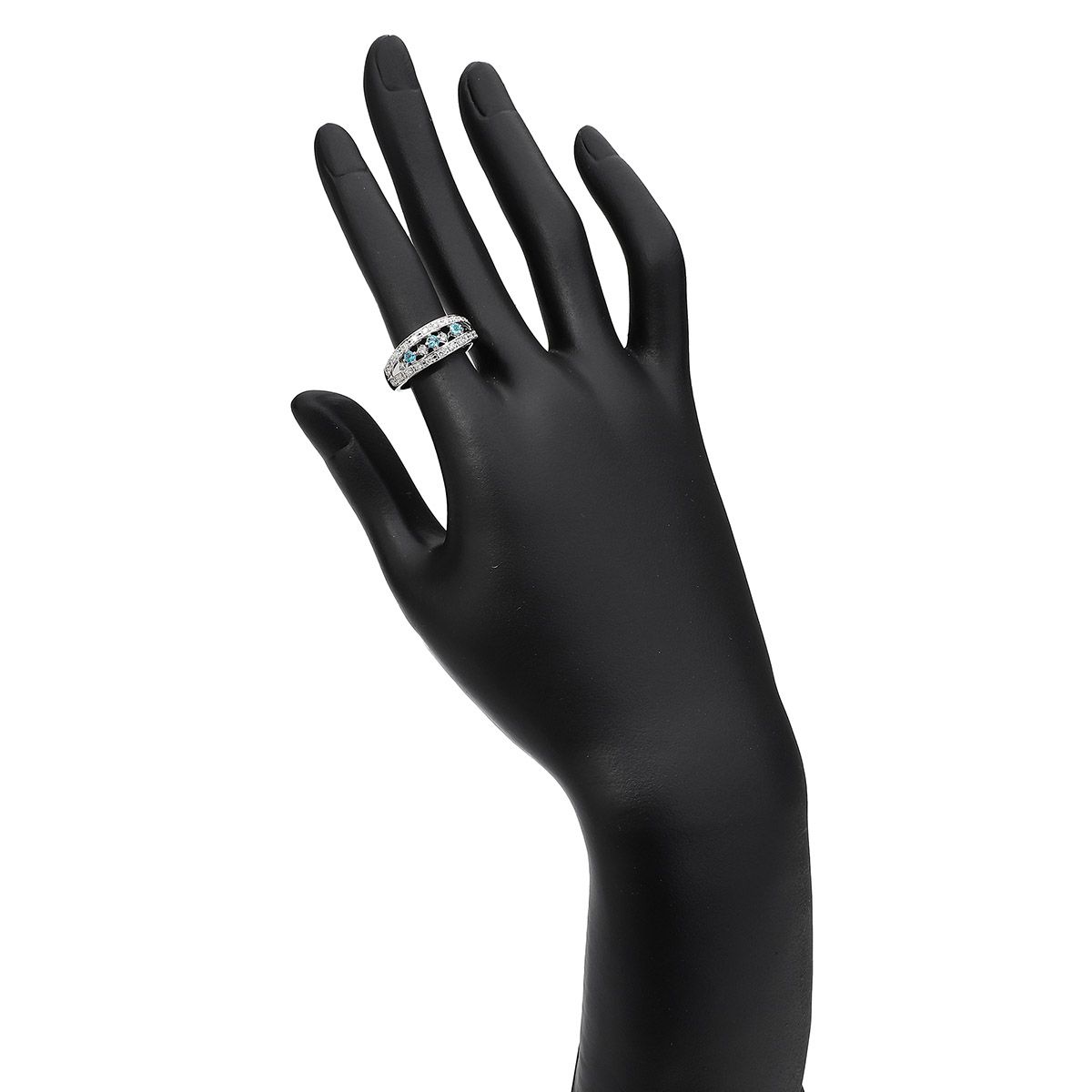 リング 指輪 パライバトルマリン ダイヤモンド 0.27ct Pt900 12号 中古  