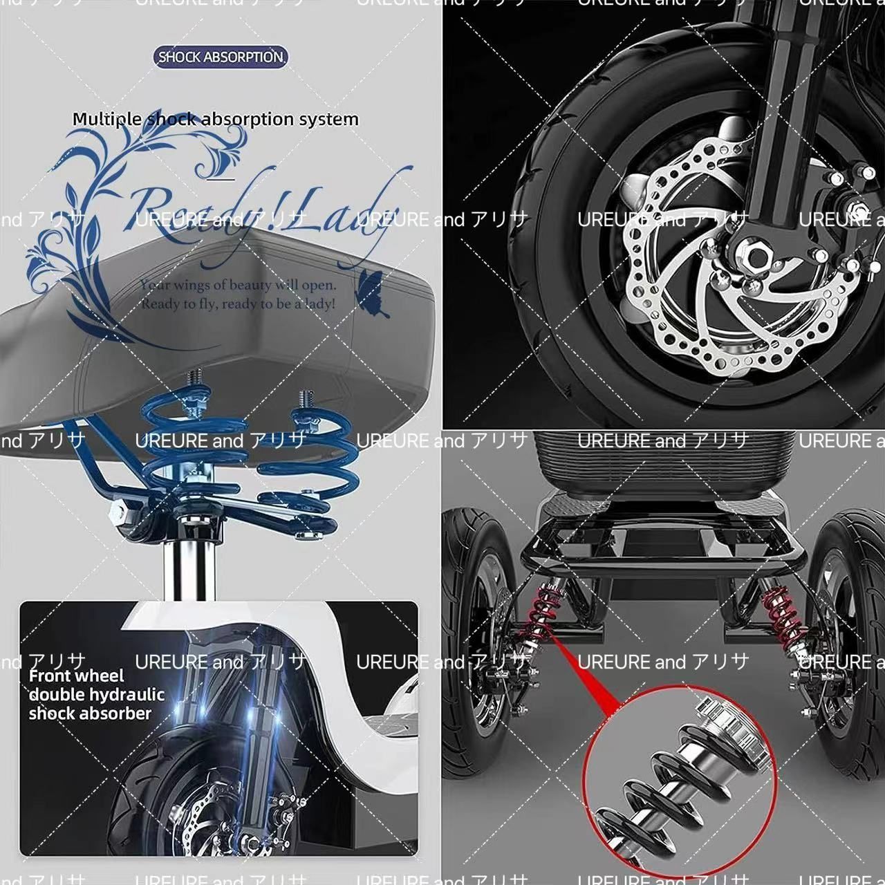 小型電動三輪車/家庭用成人高齢者/障害者モビリティデュアルモーター/スロープパーキング/スーパークライミング/折りたたみ電動三輪車 - メルカリ