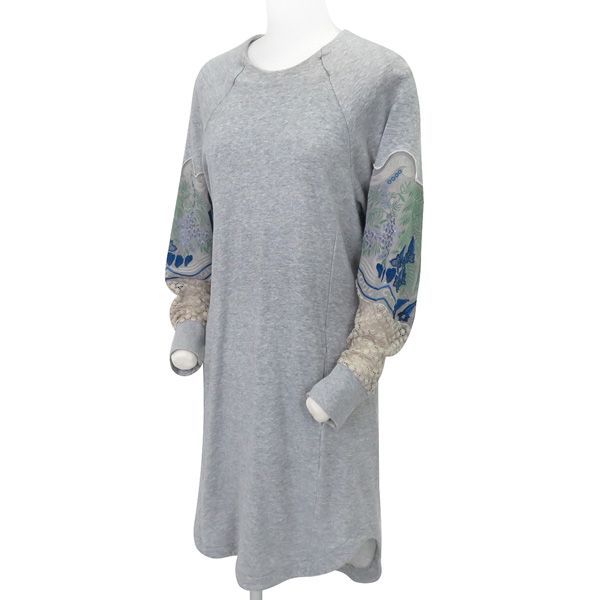 Mame Kurogouchi マメクロゴウチ 刺繍 レース コットン ワンピース サイズ1 スウェット ドルマン 47514