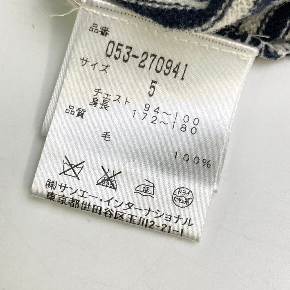 サイズ：5 PEARLY GATES パーリーゲイツ ウール Vネック ニット