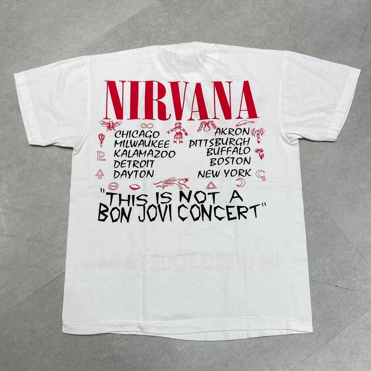 USA製 Nirvana ニルヴァーナ IN UTERO TOUR 93-94 インユーテロツアー バンド Tシャツ ホワイト 白 L - メルカリ