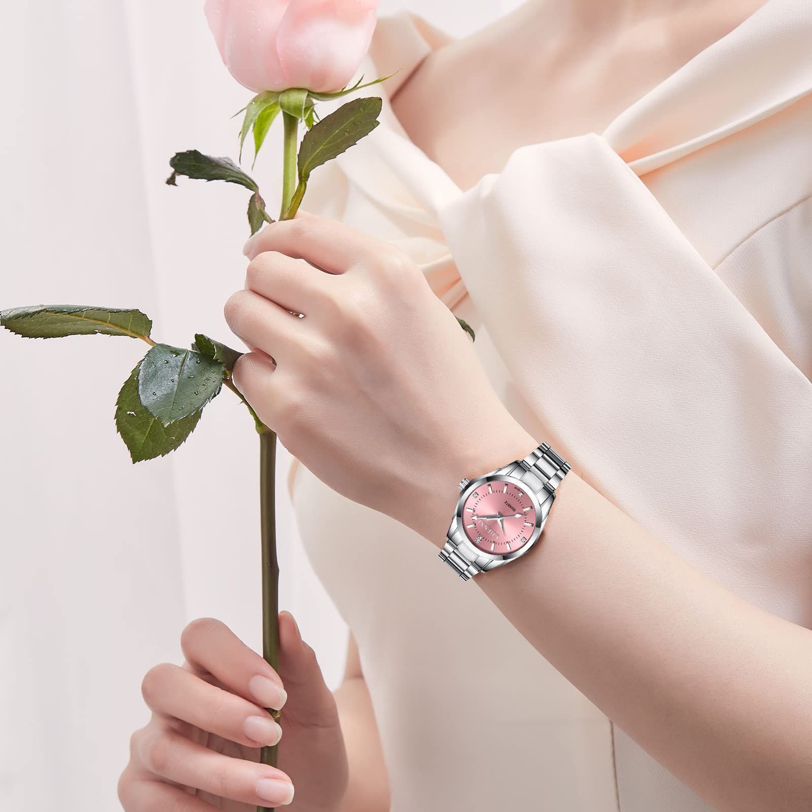  うで時計 おしゃれ ステンレス ベルト アナログ表示 防水腕時計 時計 シンプル クオーツ時計 女性用 カジュアル ファッション ビジネス レディース 仕事 日常通勤 彼女 娘 妻 腕時計 母 お祝い プレゼント 腕時計 キッズファッション小物