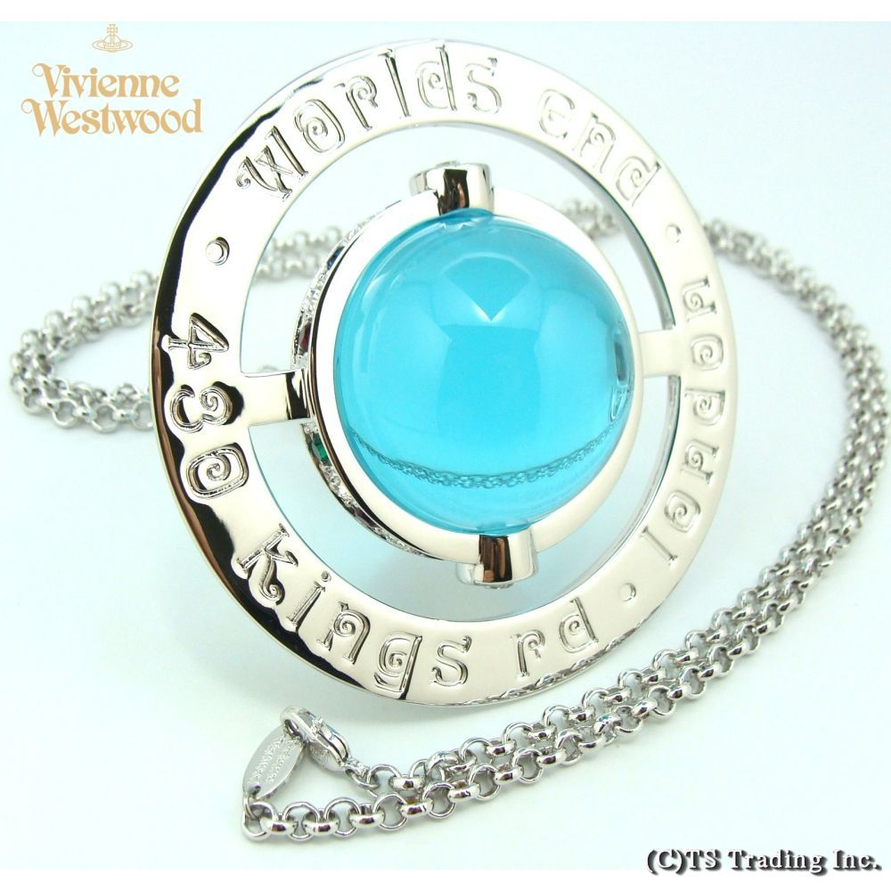 Vivienne Westwood ブルーサテライト ジャイアントオーブペンダント
