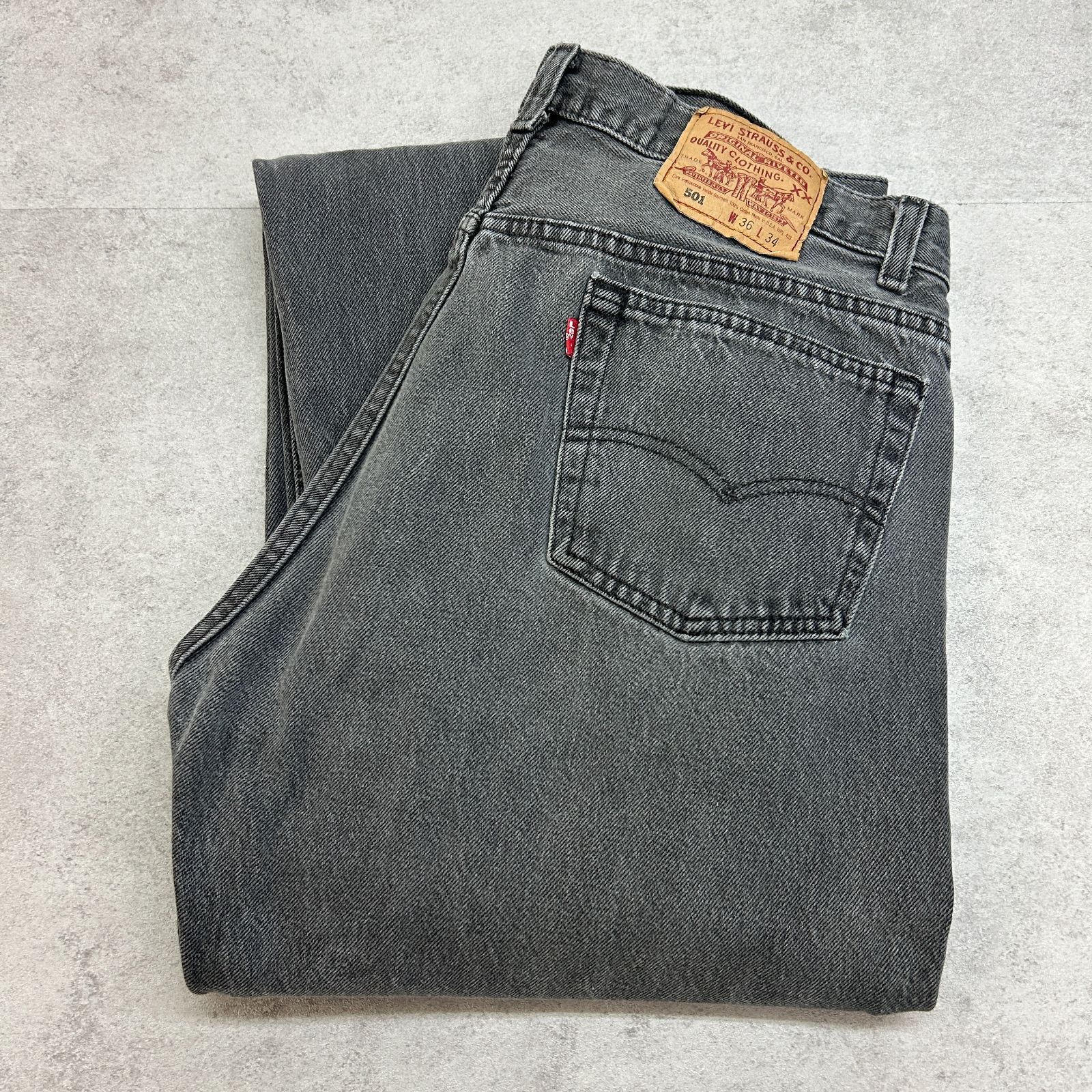 501　王道　ストレート　ボトムス　デニム　古着　ブラック　黒　スミクロ　W36 古着 00年代 リーバイス Levis 501-0659 ブラックデニム