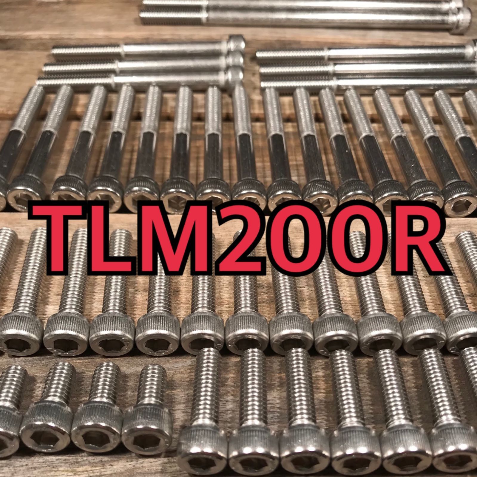 ステンレス製 TLM200R MD15 左右エンジンカバーボルト 合計19本