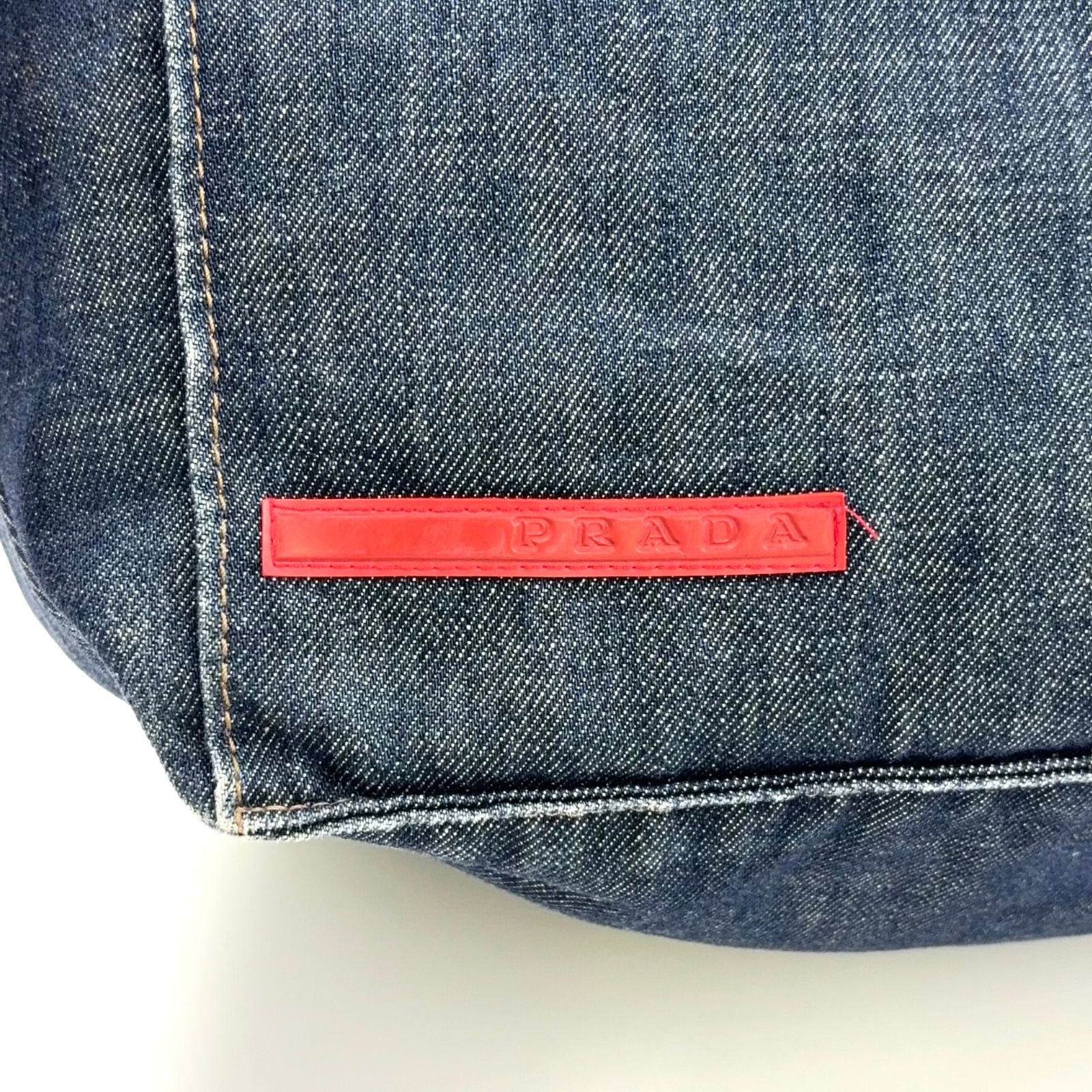 美品　PRADA SPORTS　デニム手提げバッグ PRADA スポーツ デニム インディゴブルー トートバッグ - メルカリ