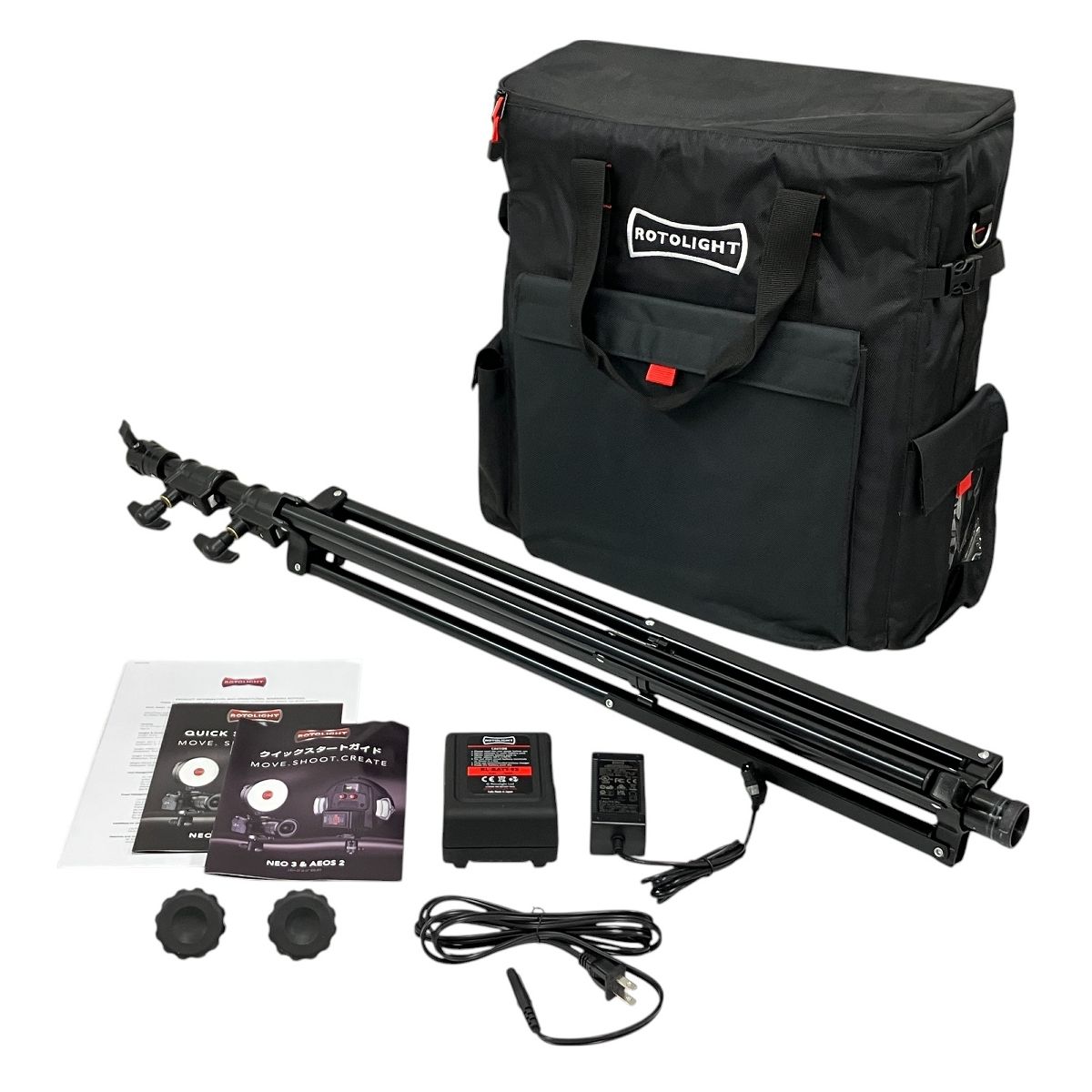 Rotolight Aeos 2 ライトキット 角度調整器 三脚 セット 業務用 LED ライト ロトライト スタンドライト リングライト カメラアクセサリー