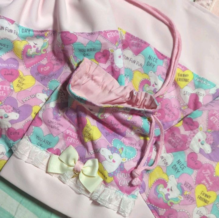 ゆめかわ　ユニコーン　レッスンバッグ　上履き袋　体操着袋　給食袋　セット　女子 ユニコーン レッスンバッグ 上履き入れ 体操着袋 給食袋 セット