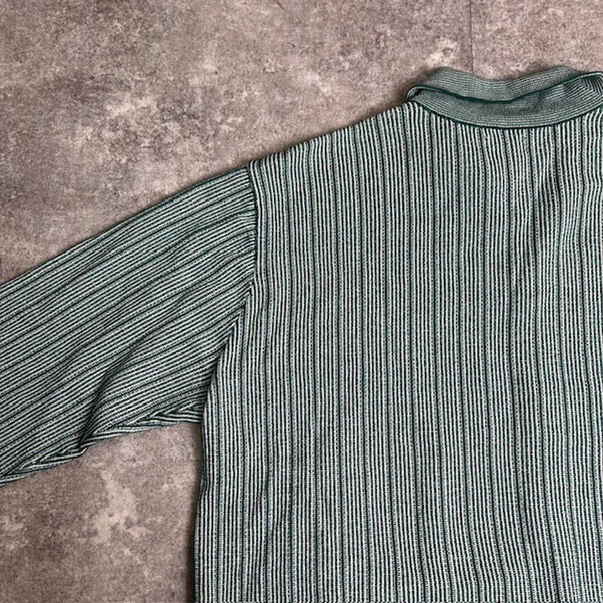 COOHEM コーヘン WASHI STRIPE KNIT 和紙 ストライプ ニット シャツ 
