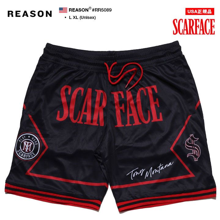 REASON × 映画 スカーフェイス ハーフパンツ バスパン 半ズボン 短パン