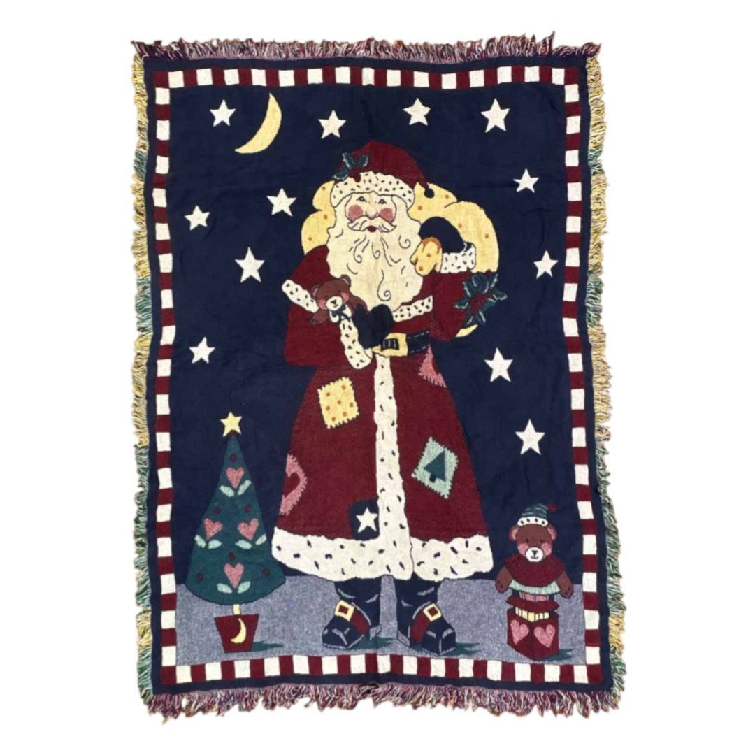 華山製陶 染付山水 環耳花瓶 高さ約20cm 口径約10cm