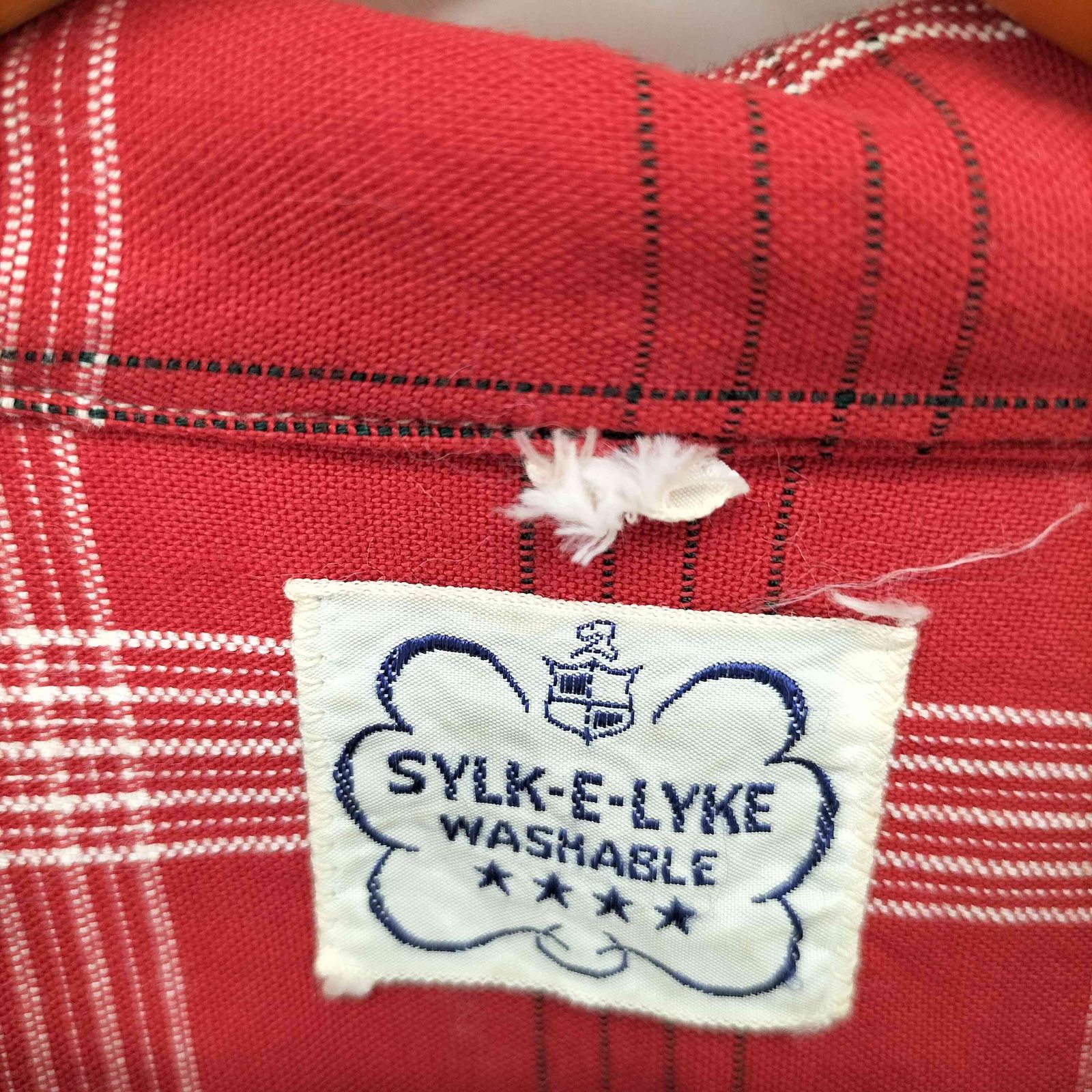 ユーズドフルギ USED古着 50S~60S チェックレーヨン オープンカラー