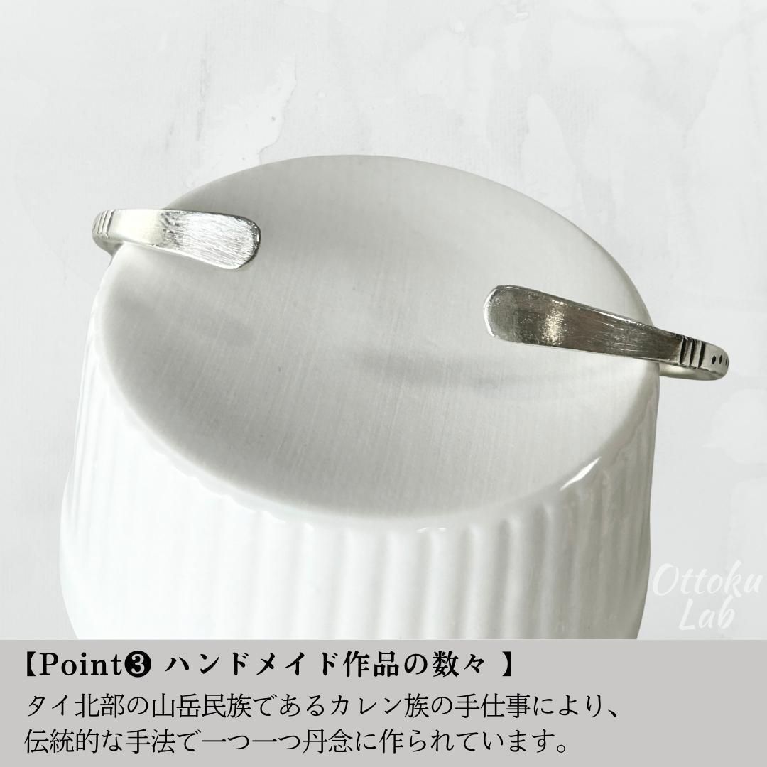 【みつ】カレンシルバー バングル シルバー タイ北部 カレン族 楽天市場】カレン族 カレン シルバー バングル ワイド リーフ