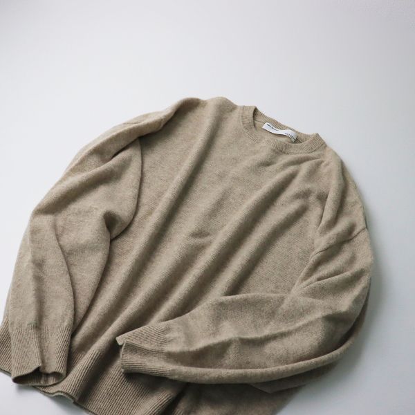 美品 定価3.9万 2021AW L'Appartement アパルトモン Cashmere Knit P/O/ベージュ カシミヤ ニット  プルオーバー-.【2400013373791】