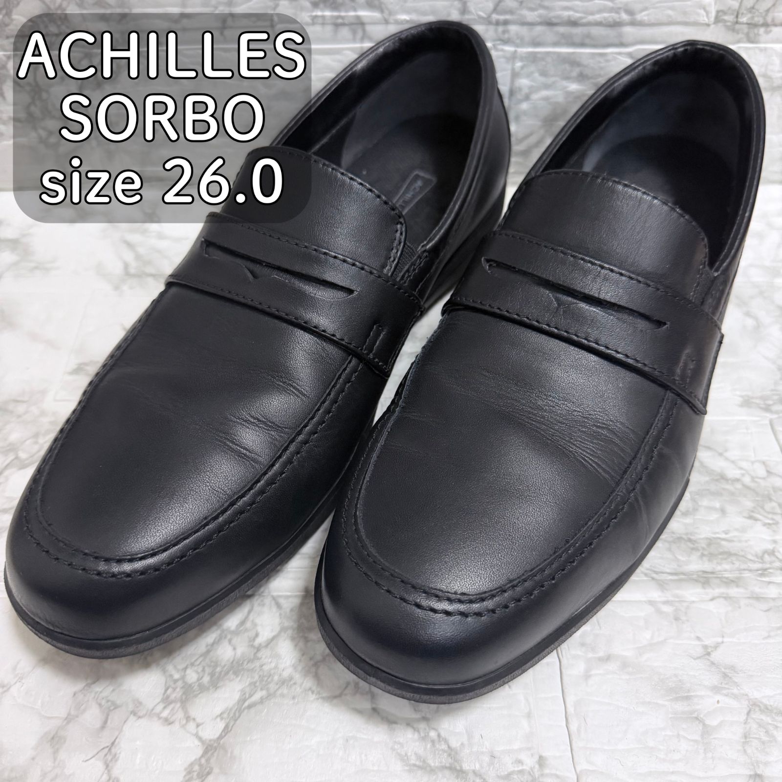 美品】アキレスソルボ コインローファー 26.0 3E ACHILLES SORBO 4270