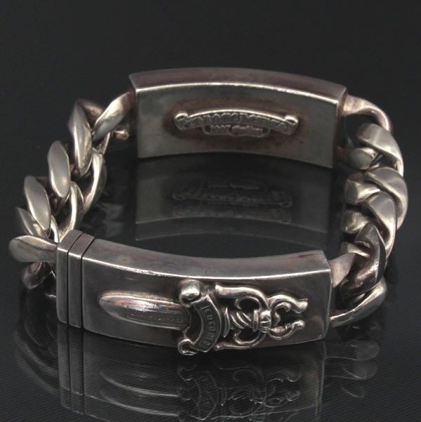 ダブルIDブレスレットフローラルダガー　シルバー 楽天市場】クロムハーツ ダブルID ブレスレット フローラルクロス