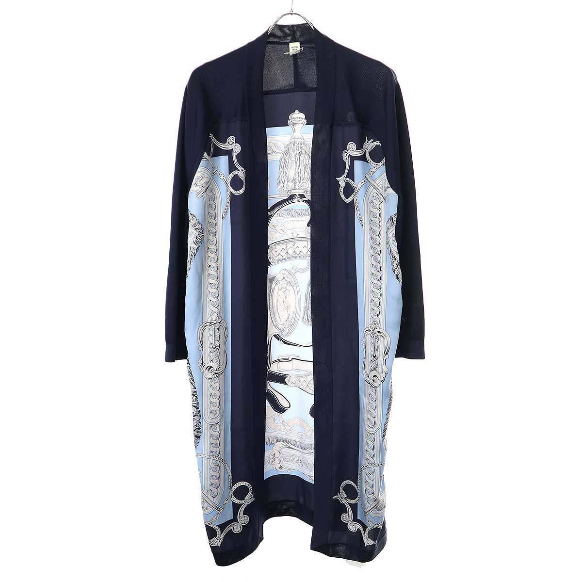 HERMES エルメス 20AW ツイルレーヌ シルクニットロング