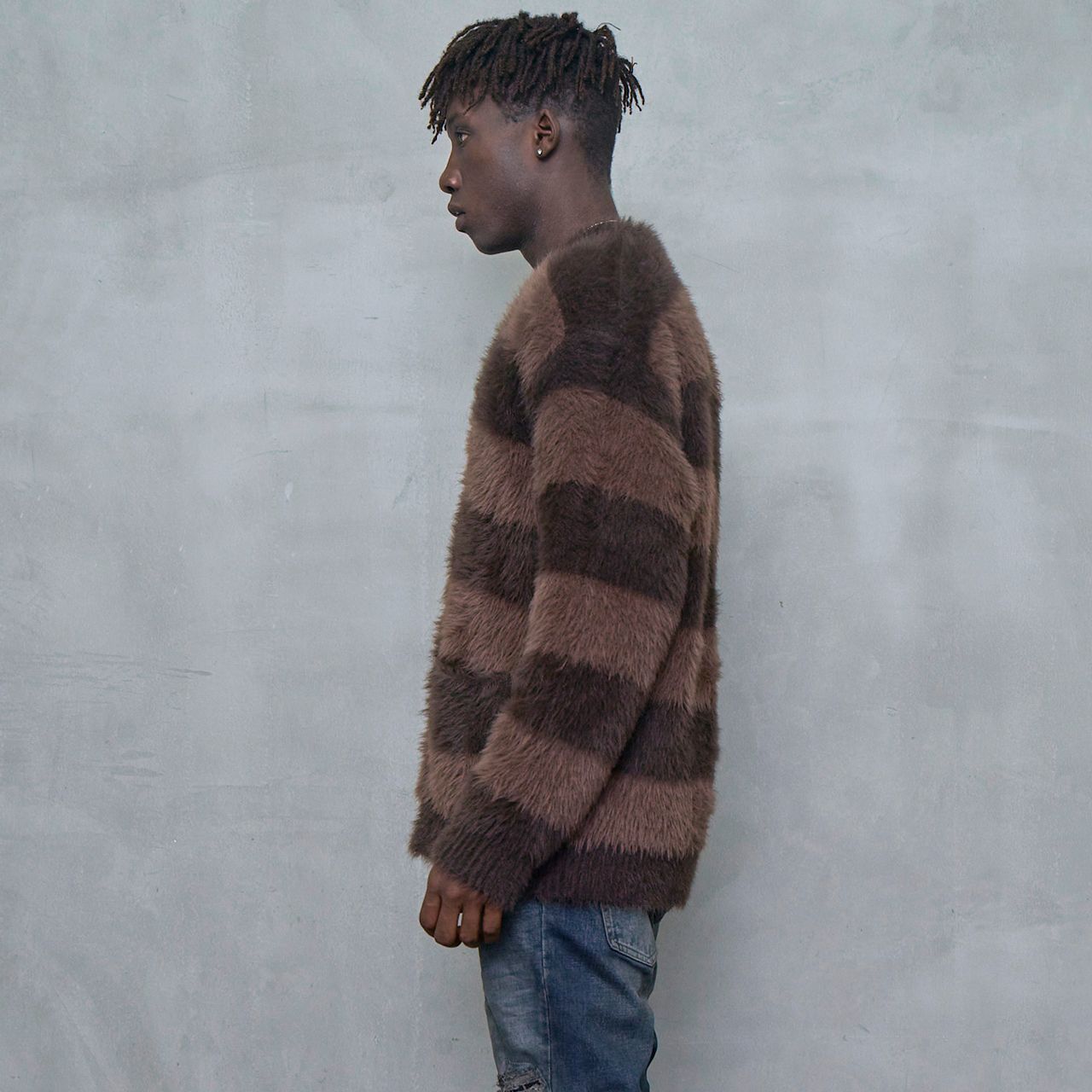 MLVINCE SHAGGY CARDIGAN BORDER カーディガン MLVINCE SHAGGY CARDIGAN BORDER カーディガン