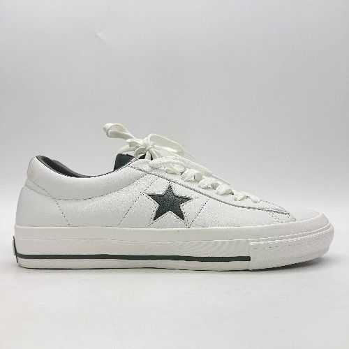 ◇ CONVERSE ALL STAR コンバースオールスター ワンポイントロゴ シンプル スニーカー サイズ25.5 ホワイト系 メンズ E 