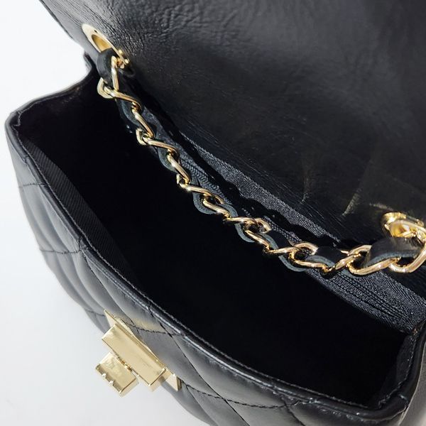 【美品】MILOS ミロス　キルティング2wayバニティバッグ　ショルダー　黒 美品】MILOS ミロス キルティング2wayバニティバッグ ショルダー