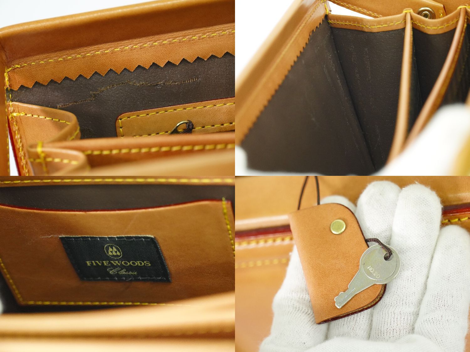 本物 ファイブウッズ FIVE WOODS レザー ビジネスバッグ