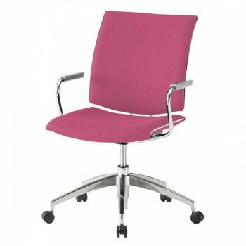 藤沢工業 TOKIO ミーティングチェア FMP-5AF-S ピンクローズ ヌノ