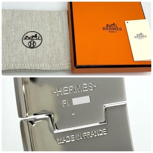HERMES エルメス クリック・クラックH シマウマ シルバー オレンジ