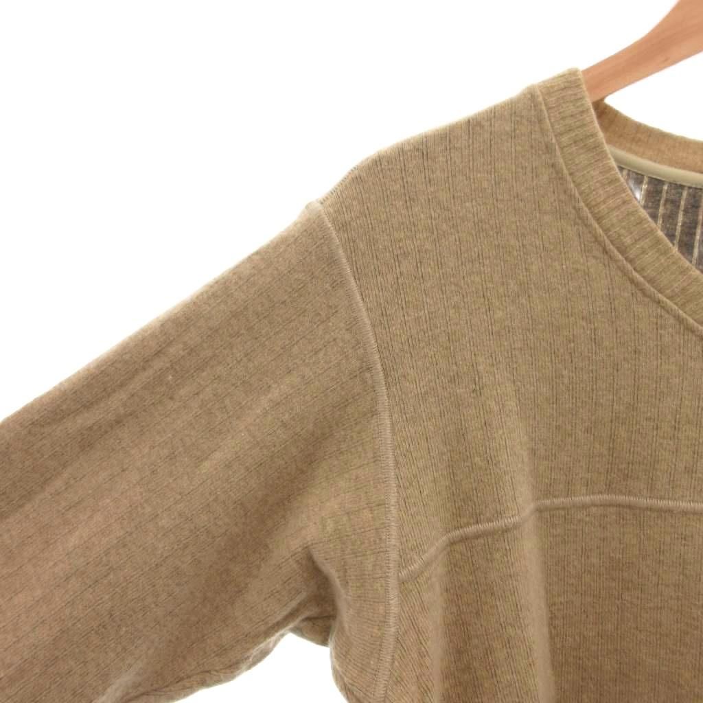 【希少】patagonia メリノウール100% 前V セーター 00sベージュ パタゴニア Patagonia 00s チャンネルウールVネックセーター ニット