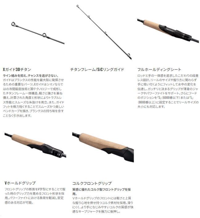 シマノ 25 オシアジガー コンセプト S スピニング S62-2 ジギングロッド shimano