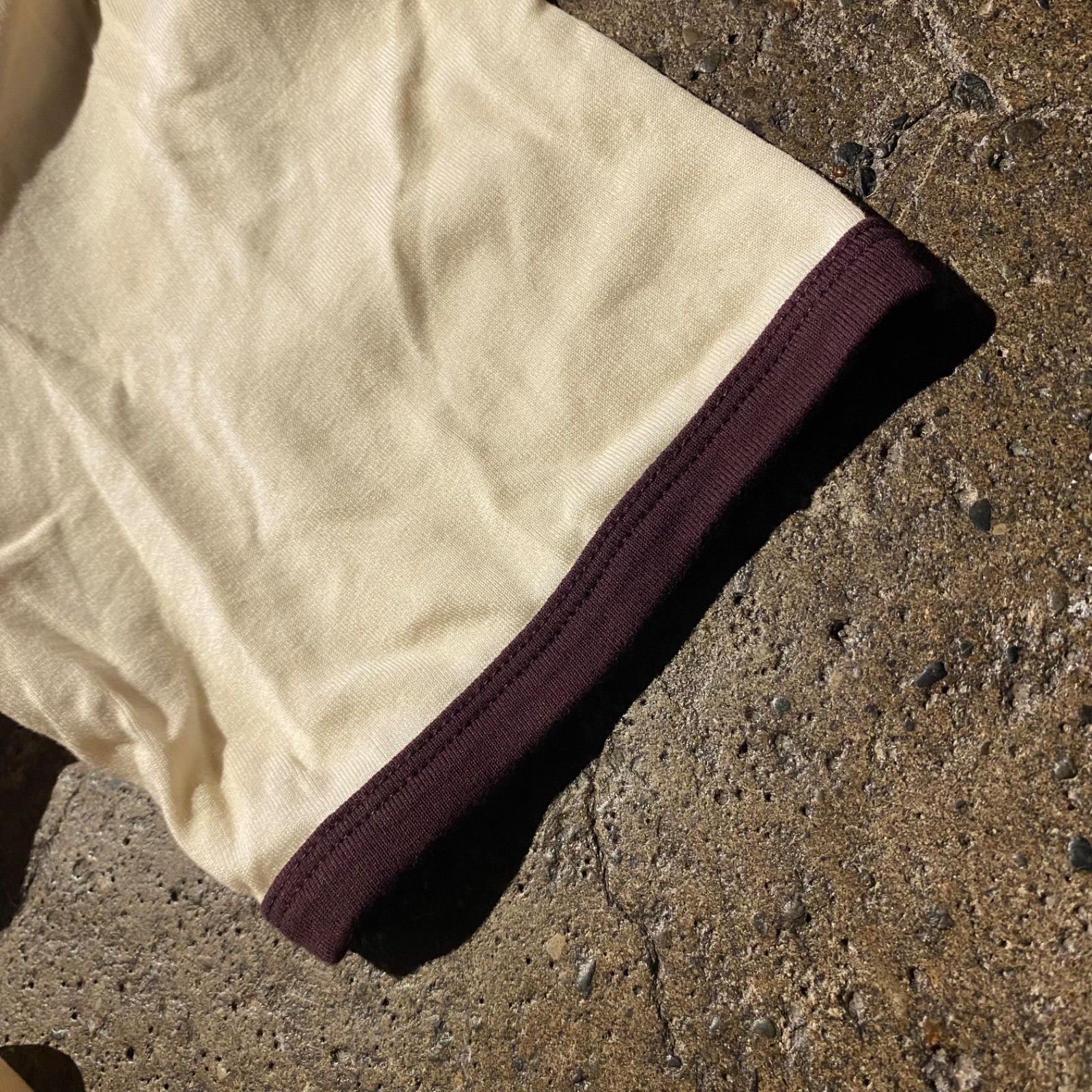 BISOWN (ビソウン) / TRIM TEE WHITE x BROWN BISOWN (ビソウン) / TRIM TEE WHITE x BROWN BISOWN (ビソウン