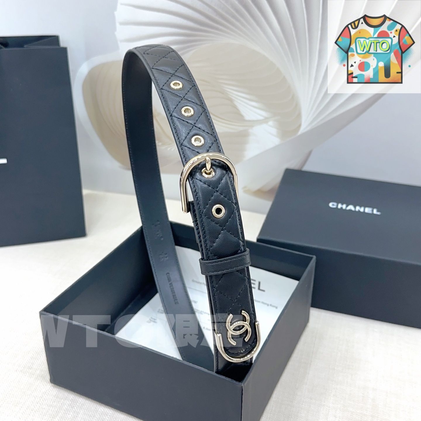 キラキラシンプルでエレガント【CHANEL】ベルト org.jpg